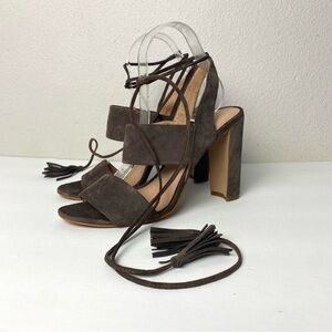 Madewell lace up heels size 8